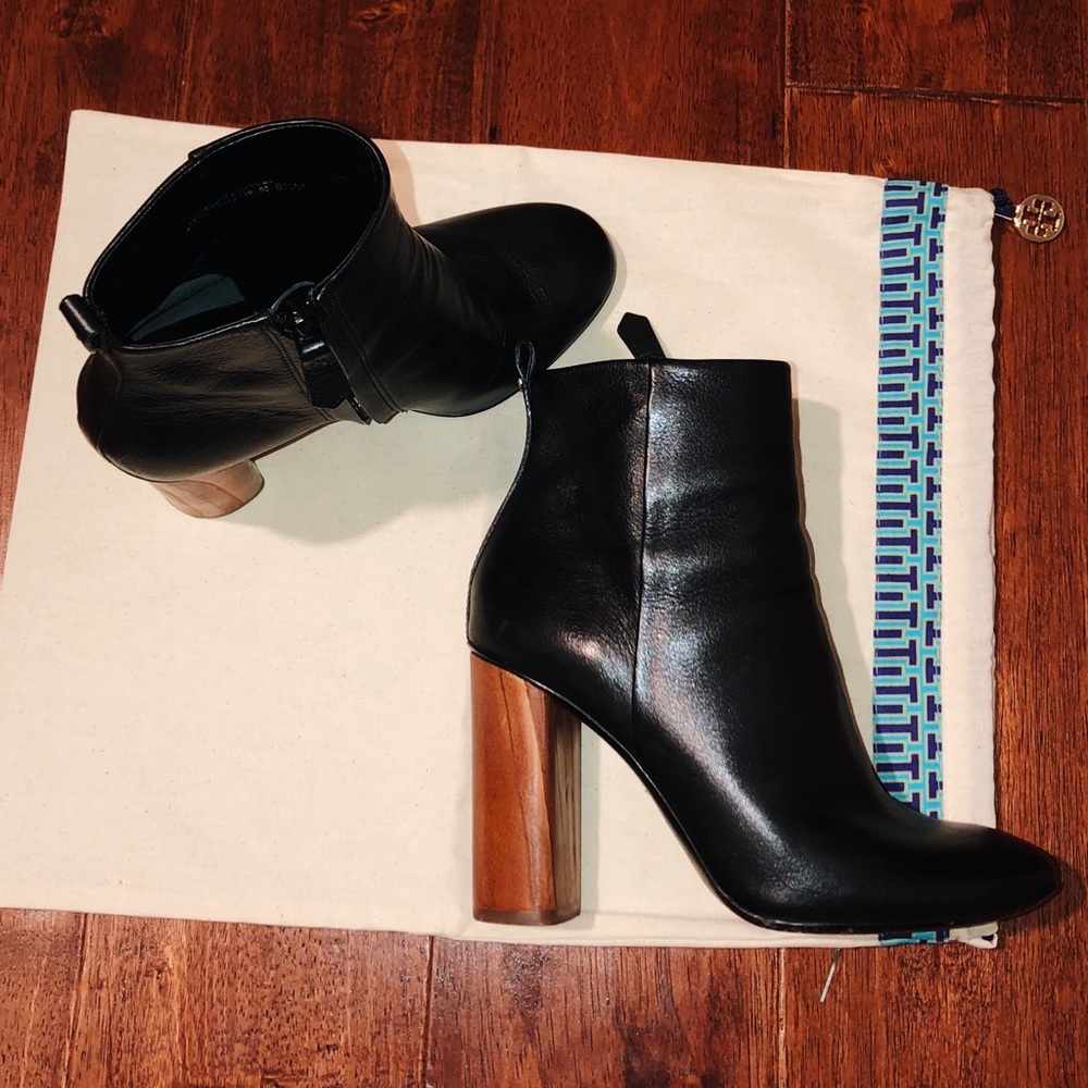 Tory Burch ankle boots with a wooden heel